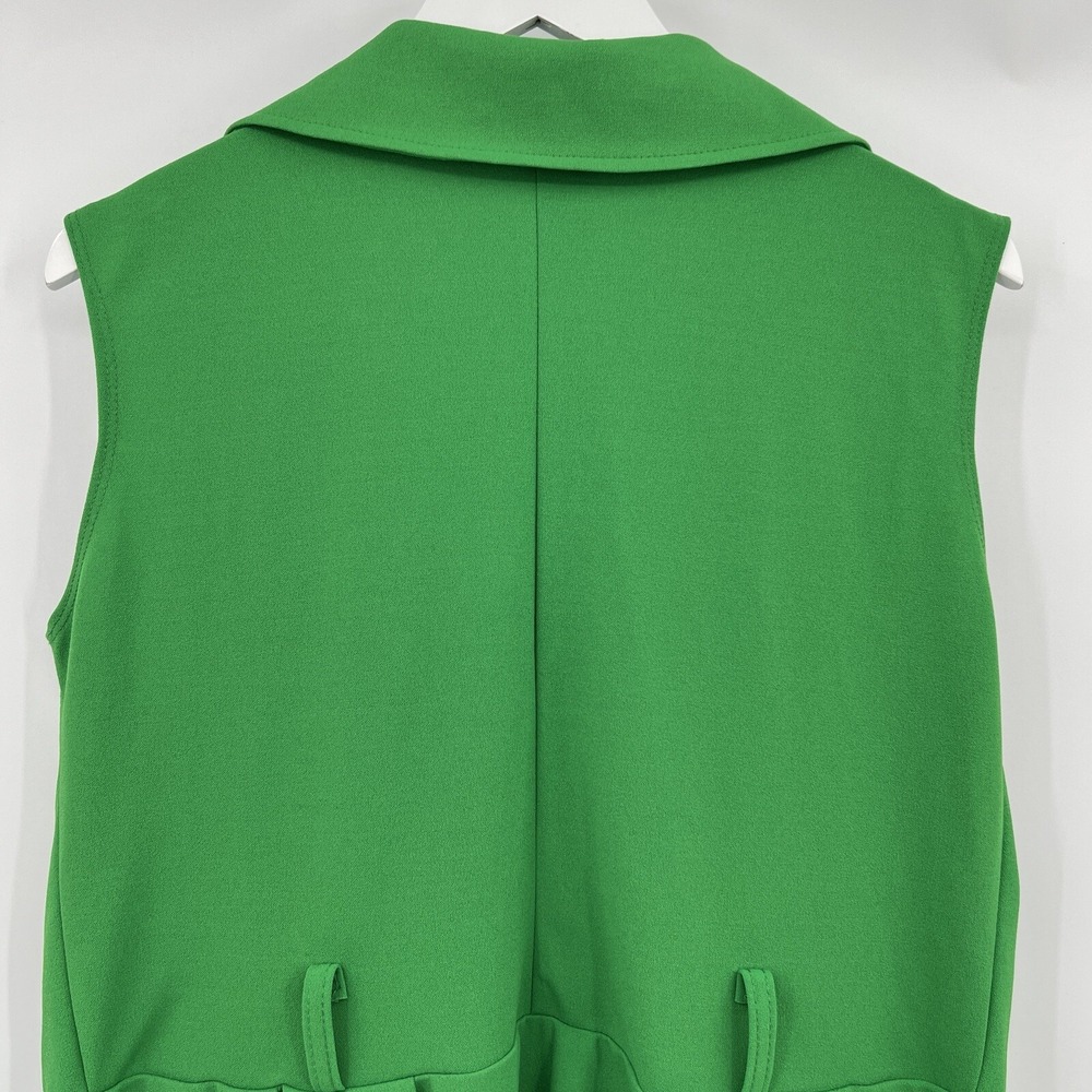 Vamp Deadstock Y2K 90s Women's XL Vintage Green Sleeveless Mini Skater Dress NWT - Picture 6 of 9
